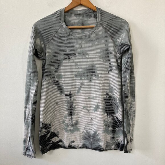 Lululemon Swiftly Tech Long Sleeve 2.0 MultiDye Shibori Stripe Graphite Grey - Picture 6 of 10